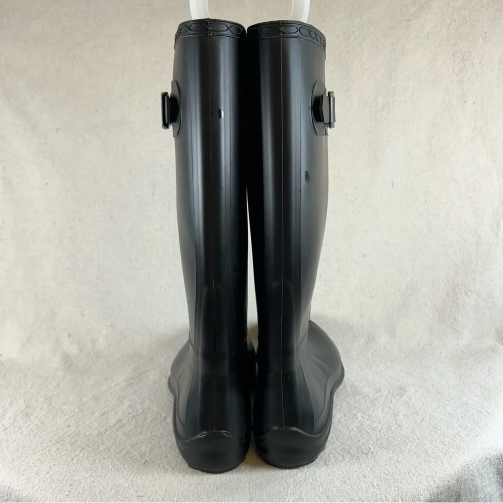 Kamik Women’s 8 Black Rubber Rain Boots Wellies - Picture 4 of 10